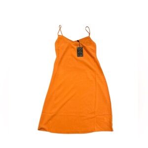 Love & Other Things Orange Spaghetti Strap Dress Size 6 NWT